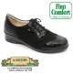 FINNCOMFORT scarpa pelle donna lacci EUREKA NERO 3596 900618 plantare estraibile