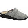 BENEXA ciabatte feltro lana cotta 8495 strappo GRIGIO calzata ampia plantare estraibile predisposte