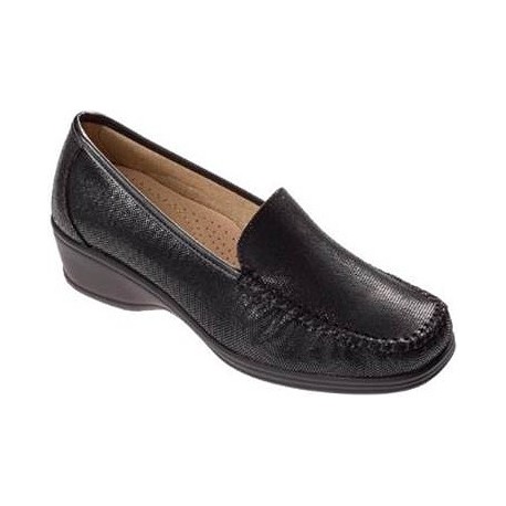 BENEXA morbido mocassino 2377 PUNTO NERO plantare sottopiede estraibile pelle/vernice stile di vita