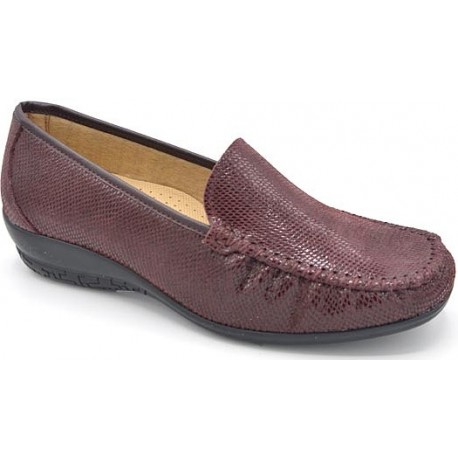 BENEXA morbido mocassino basso 2377 VIPER BORDO' plantare sottopiede estraibile pelle/vernice stile di vita