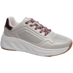 LOREN scarpe sneaker ortopediche lacci CLEOPATRA NUVOLA A2006 plantare estraibile pelle NAPPA FORATA OPALE