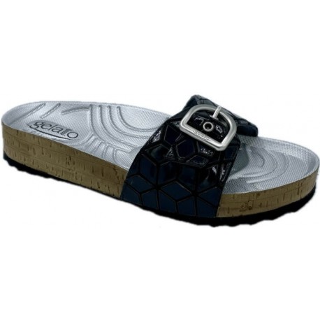 GELATTTO ciabatte plantare gel WOODSTOCK PIXEL 1 fascia strappo NERO morbidissime