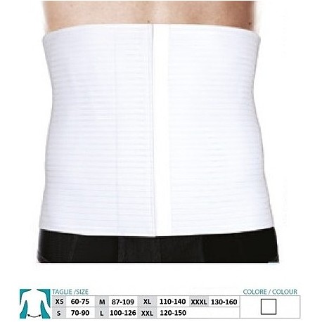 ORIONE FASCIA elastica post operatoria h.27cm 3400 con strappo BIANCA in cotone autogrippante