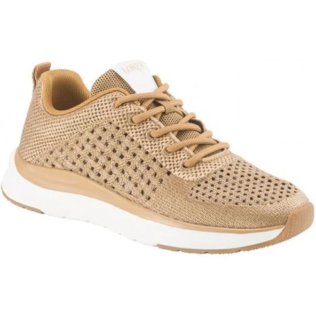 LOREN scarpe traforate sneaker ortopediche lacci CECILIA NUVOLA A2013 plantare estraibile CAMEL TESSUTO 