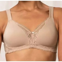 TRIUMPH reggiseno senza ferretto MODERN LACE+COTTON N cotone NUDO misure extra grandi