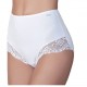 JANIRA donna 2 slip BIANCO mutandina alta cotone pizzo BRAGA ESSENCIAL conf.risparmio PACK-2