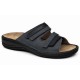 BENEXA ciabatte uomo 7857 ANTRACITE plantare estraibile 2 strappi pelle morbida