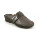 BENEXA ciabatte chiuse pelle strappo 4815 GRIGIO sottopiede plantare imbottito morbido