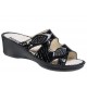 NEWSAN Ciabatte donna tacco 5cm 1170 predisposta plantare estraib. 2velcri NERO