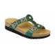 SCHOLL ciabatte sandali BOGOTA'  plantare BioPrint VERDE perline pietre colorate