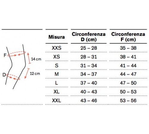 Ginocchiera elastica ortopedica ottobock genu sensa 50k15